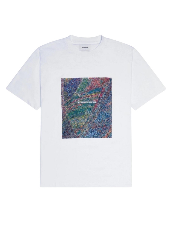 Woodbird Bayne Glitch t-shirt - White
